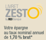 RCI Banque relève le taux de base de son livret Zesto à 1.70%