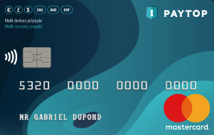 PayTop : nouvelle carte MasterCard prépayée multi-devises pour 20€ par an
