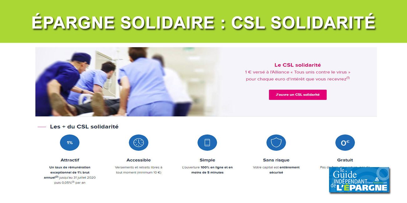 Livret Epargne Solidaire Pour Les Soignants Csl Solidarite De Boursorama Banque Actualites Epargne