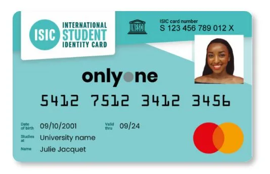 Offre spéciale pour les étudiants : la carte OnlyOne ISIC MasterCard