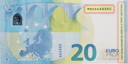 Billet factice de 20 euros comportant les signes distinctifs obligatoires