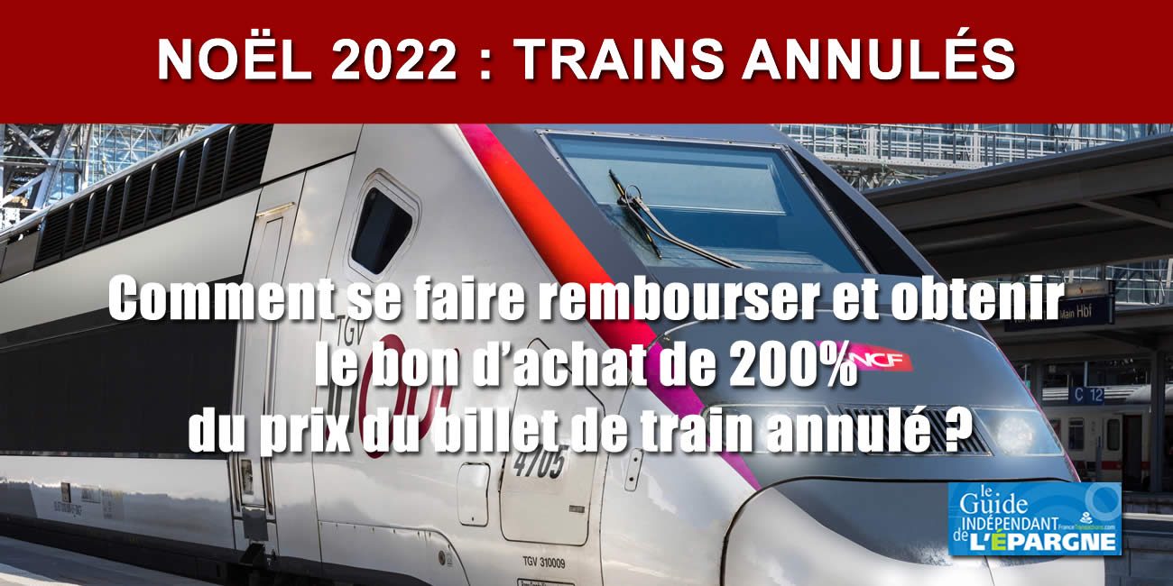 SNCF : Train annulé, remboursement bancaire + bon d'achat de 200% du prix du billet : comment se faire rembourser et obtenir ce bon d'achat ? SNCF : Train annulé, remboursement bancaire + bon d'achat de 200% du prix du billet : comment se faire rembourser et obtenir ce bon d'achat ?
