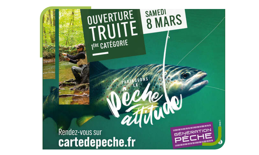 Ouverture de la pêche à la truite ce samedi 8 mars 2025 Ouverture de la pêche à la truite ce samedi 8 mars 2025