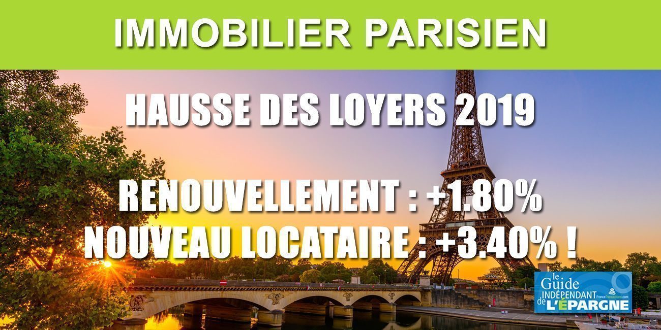 Hausse des loyers parisiens de +3.4% en 2019, le plafonnement donne peu d'effets Hausse des loyers parisiens de +3.4% en 2019, le plafonnement donne peu d'effets