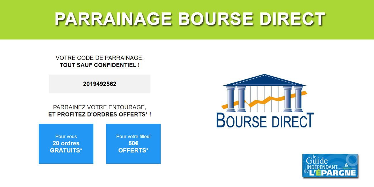 Parrainage Bourse Direct : 50 euros offerts aux filleuls + éventuels frais de transfert remboursés, le code parrain qui va bien ? Parrainage Bourse Direct : 50 euros offerts aux filleuls + éventuels frais de transfert remboursés, le code parrain qui va bien ?