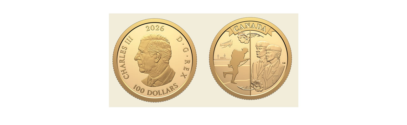 Emissions de pièces en or et en argent de la monnaie royale canadienne pour le 100e anniversaire de la légion royale Emissions de pièces en or et en argent de la monnaie royale canadienne pour le 100e anniversaire de la légion royale