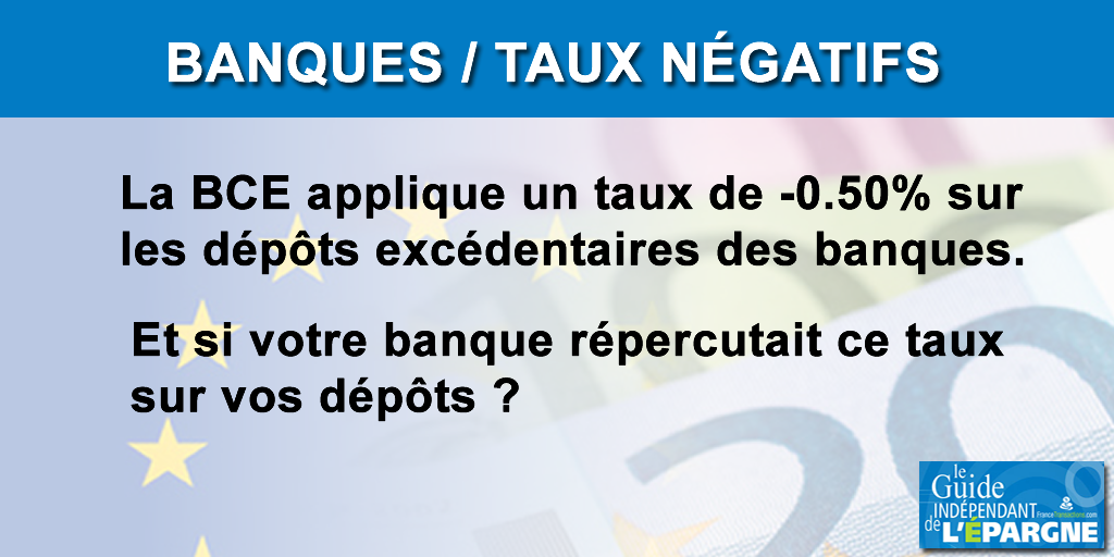 Taux négatifs : les comptes à vue des clients lambda ne seront pas ponctionnés assure la Banque de France