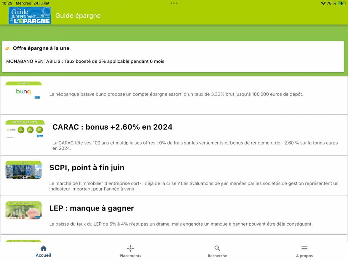 Application Mes bons plans épargne, désormais disponible sur App Store et Google Play