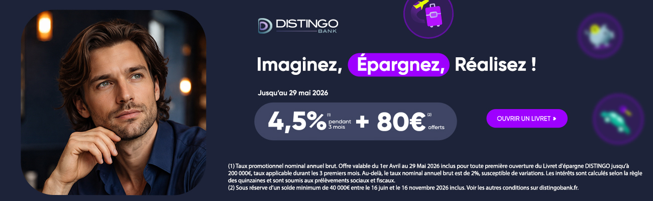 Livret épargne : taux boosté de 4.5% + 80 euros offerts