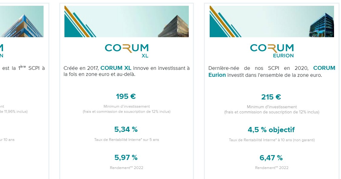 SCPI CORUM des performances 2022 exceptionnelles des objectifs