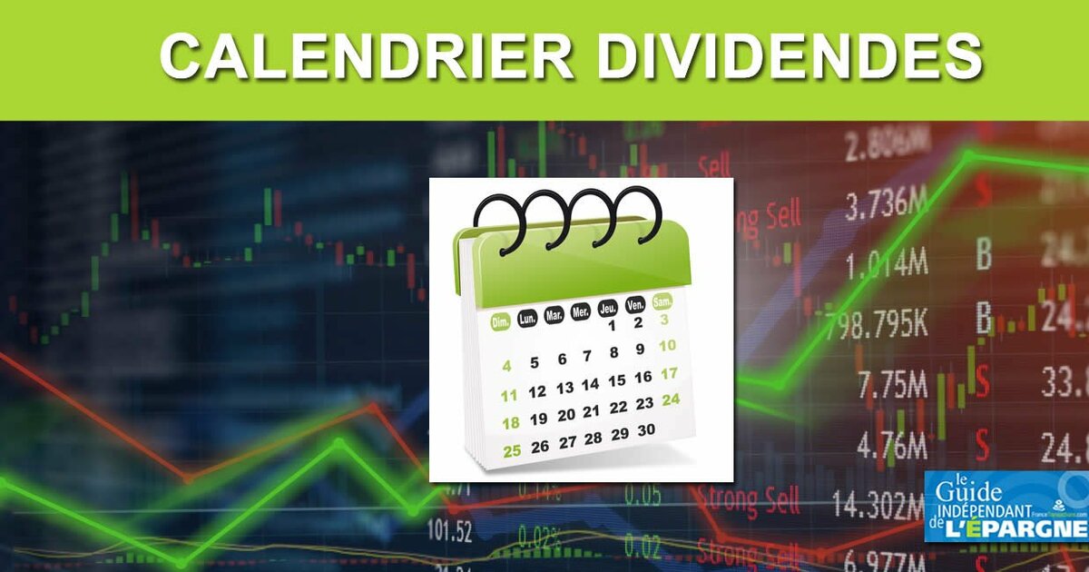 ️ Calendrier dividende bourse