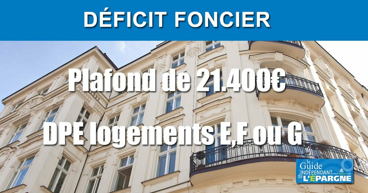 Doublement du plafond du déficit foncier (de 10.700€ à 21.400€) jusqu