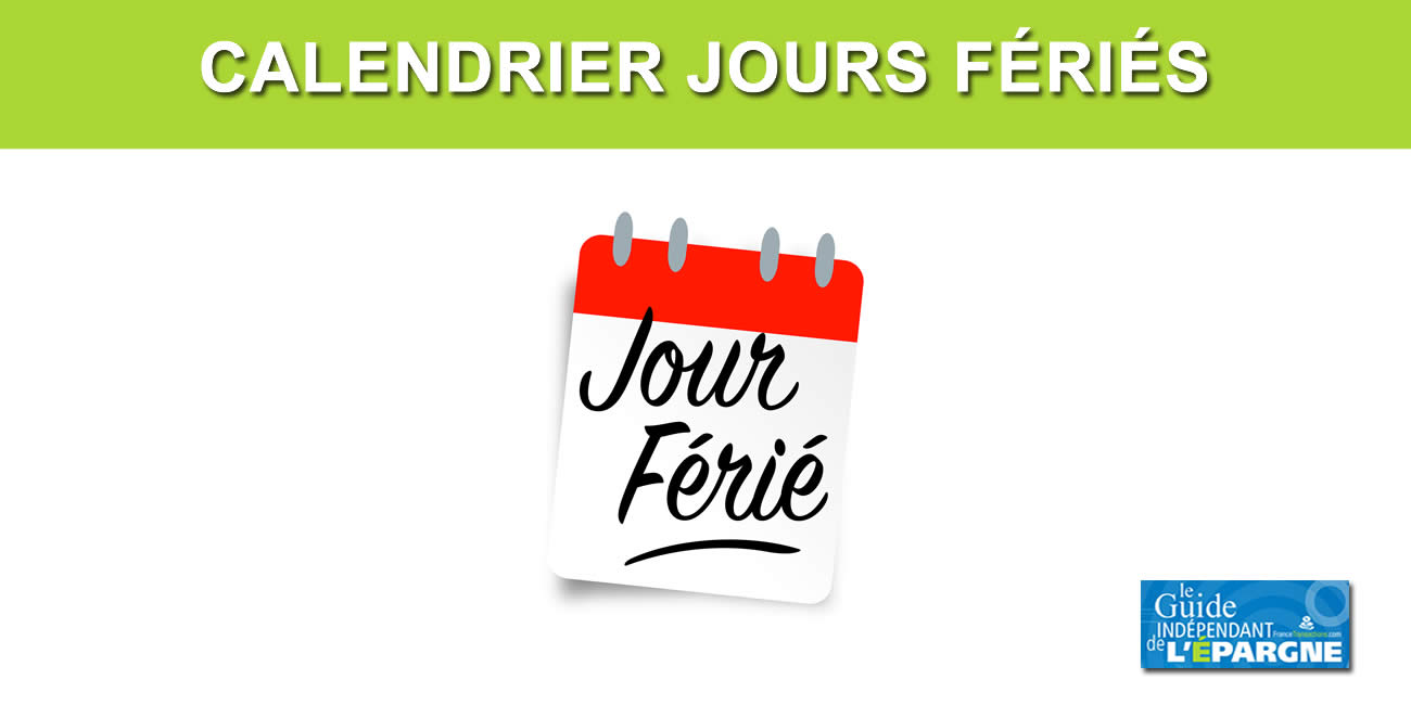 📅 Calendrier 2026 des jours fériés