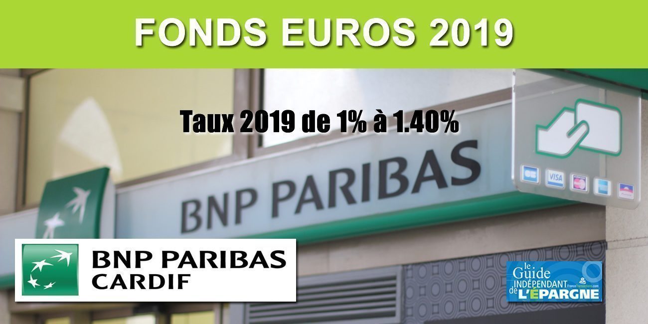 Assurance-Vie BNP Paribas CARDIF, taux 2019 des fonds euros, de 1% à 1.40% Assurance-Vie BNP Paribas CARDIF, taux 2019 des fonds euros, de 1% à 1.40%
