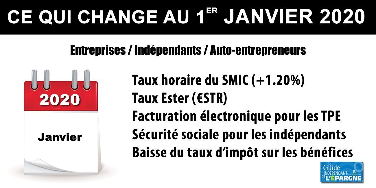 1er janvier 2020 : tout ce qui change pour les entreprises et les indépendants 1er janvier 2020 : tout ce qui change pour les entreprises et les indépendants